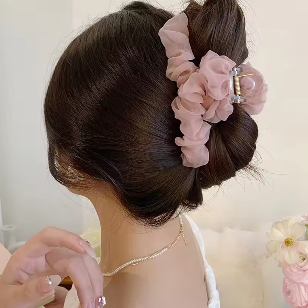 4 Pieces Elegant Pink Hair Clip